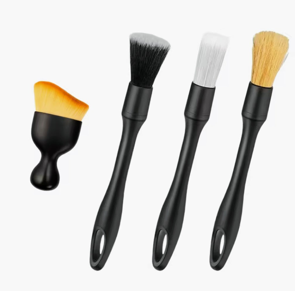 Pack 4 Brochas Detailing Interior y Exterior